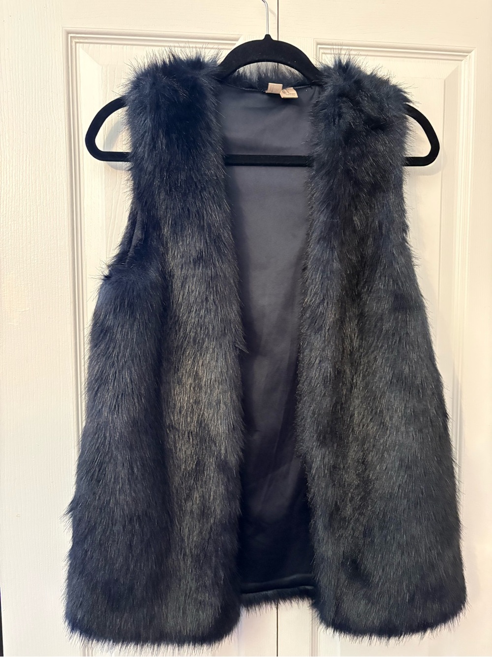 Forever 21 Black Faux Fur Sleeveless Vest